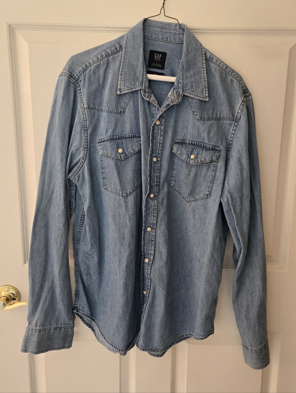 Gap Denim Western Shirt Large